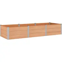 Syfax Jardinière surélevée Marron 300 x 100 x 54 cm