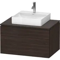 Duravit L-Cube Meuble sous-lavabo en console suspendu, avec plan de toilette en console, 2 tiroirs, 820x482x550mm, LC4880069690000