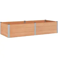 Syfax Jardinière surélevée Marron 250 x 100 x 54 cm