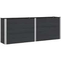 Syfax Jardinière surélevée Noir 250 x 50 x 91 cm