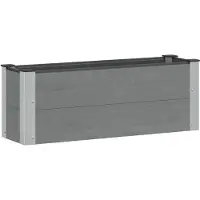 vidaXL Jardinière surélevée grise, 100 x 30 x 36 cm, en WPC et aluminium