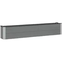 Syfax Jardinière surélevée Gris 200 x 30 x 36 cm