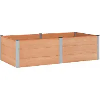Syfax Jardinière surélevée Marron 200 x 100 x 54 cm