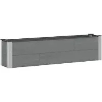 Syfax Jardinière surélevée Gris 150 x 30 x 36 cm