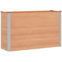 vidaXL Jardinière surélevée marron, 150 x 50 x 91 cm, en WPC et aluminium