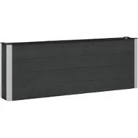 vidaXL Jardinière surélevée noire 200 x 30 x 72 cm en WPC et aluminium
