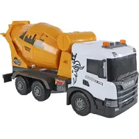 2 play 2Play Scania Betonmischer (gelb,Licht & Sound,drehbare Betontrommel)