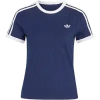 Adidas Originals 3 Stripes Slim Short Sleeve T-shirt Bleu S Femme