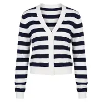 Guido Maria Kretschmer Women Cardigan 'Nima' bleu marine / blanc