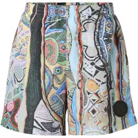 Carlo colucci Shorts de bain 'Fin' bleu clair / gris / vert clair / noir