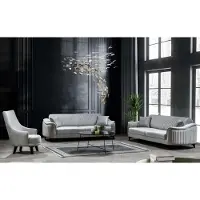 AEA Canapé Canapé de luxe Garniur Canapés Fauteuils 3+3+1 places Modernes 3pcs Set Design