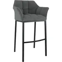 BellaFurn Tabouret de bar Cord, tissu côtelé, dossier confortable, piétement à quatre pieds, charge maximale 240 kg