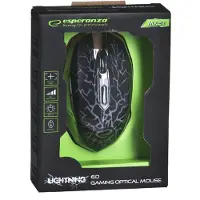 Esperanza MX211 Lightning souris optique filaire Gaming 6D USB noir