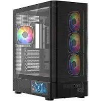 Modecom Volcano Aq400 Argb Midi Black Pc Tower Case Noir