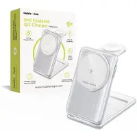Mobile Origin Chargeur mobile pliable 3-en-1 Origin Qi2, 8 W, argent