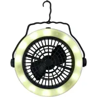 Grundig Lampe Et Ventilateur à Piles, ø19,5 X 6,3 Cm