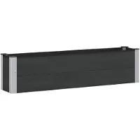 Syfax Jardinière surélevée Noir 150 x 30 x 36 cm