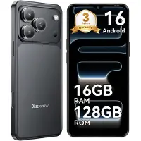 Blackview 2026 WAVE 7C, téléphone portable sans abonnement, 6,56 pouces, Android 16, 16 Go + 128 Go/2 To TF, Face ID, 5 000 mAh, 32 Mpx, double SIM, Wi-Fi 5, IP54