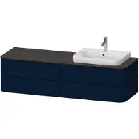 Duravit Happy D.2 Plus Meuble sous-vasque sur console suspendu, 1600x550 mm, 4 tiroirs, pour lavabo pour meuble position à droite, HP4963R9898
