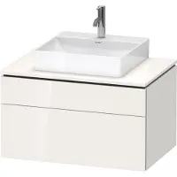 Duravit L-Cube Meuble sous-lavabo en console suspendu, avec plan de toilette en console, 2 tiroirs, 820x482x550mm, LC4880085850000