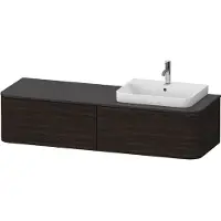 Duravit Happy D.2 Plus Meuble sous-vasque sur console suspendu, 1600x550 mm, 2 tiroirs, pour vasque à poser Position à droite, HP4944R6969