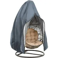 OEM Parasol de jardin, résistant aux taches, 190 x 115 cm, gris, avec fermeture éclair.