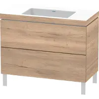 Duravit L-Cube c-bonded Ensemble vertical, 2 tiroirs, sans trop-plein, sans trou pour robinetterie, 1000x698x480mm, LC6938N5555