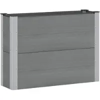 Syfax Jardinière surélevée Gris 100 x 30 x 72 cm