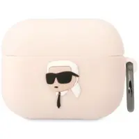 Karl Lagerfeld Klaprunikp Airpods Pro Cover Różowy/Pink Silicone Karl Head 3D
