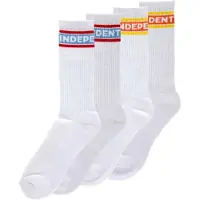 Independent Bar Logo Crew Socks 2 Pairs Blanc EU 42 1/2-44