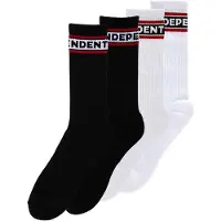 Independent Bar Logo Crew Socks 2 Pairs Noir EU 42 1/2-44