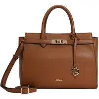 L.credi sac à main sac à épaule bandoulière Konstanze Handle Bag Cognac marron clair