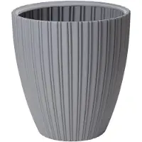 Garden ID Pot de Fleurs Polyéthylène Gris Chic pour la Maison et le Jardin - 40 x 42 cm