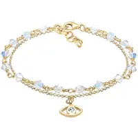 Elli Bracelet 'Evil Eye' bleu clair / or / transparent