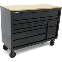 HBM Chariot à outils, 8 tiroirs, 142 cm, noir