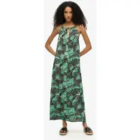 Superdry Femme Robe Longue Caraco de Plage Green Taille: 36