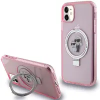 Karl Lagerfeld Étui MagSafe avec anneau de support pour iPhone 11 de , rose
