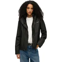 Superdry Femme Veste à Capuche Mountain Windbreaker Noir Taille: 46