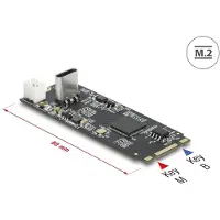 DeLOCK Convertisseur M.2 Key B+M mâle vers USB Type-C femelle - De