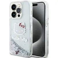 Hello Kitty HKHCP13LLIKHET iPhone 13 Pro / 13 6.1" srebrny/argent hardcase Liquid Glitter Charms Kit (Apple iPhone 13, Apple iPhone 13 Pro), Coque pour téléphone portable, Transparent, Argent