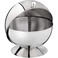 APS Germany 33 Sucrier Boule, Acier Inoxydable, Argent, 9 X 12 X 16 Cm
