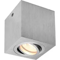 SLV Triledo Single CL spot de plafond carré 8,5 cm alu brossé GU10