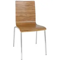 Bolero Chaise Zebrano avec dossier carré en hêtre, 4 pièces