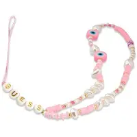 GUESS Gustshpp Pendentif téléphone rose/rose perles coquillage