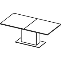 Pöttker Table à rallonge Basic Synchron 1081mm Guidage de table à rallonge sans frein, pour tables à châssis, capacité de charge 60kg, acier galvanisé