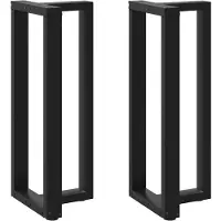 vidaXL Pieds de table de bar en T 2 pcs. noir 40x35x(100-101) cm acier