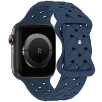 Beline pasek Apple Watch Silicone Woven 42/44/45/49mm niebieski /deep blue box (Silicone), Sangles de montre, Bleu