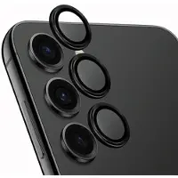 Uniq Optix Aluminium Camera Lens Protector Sam S24+ S926 midnight black szkło na obiektyw aparatu z (Samsung Galaxy S24+), Téléphone portable : film de protection, Noir
