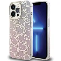 Hello Kitty Hkhcp13xhchpep Iphone 13 Pro Max 6.7 Iml Gradient Electrop Crowded Kitty Head Phone Case Clair