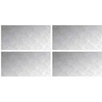 vidaXL Escalier Escalier à angle droit 4 pcs Argent 80 x 40 cm Aluminium